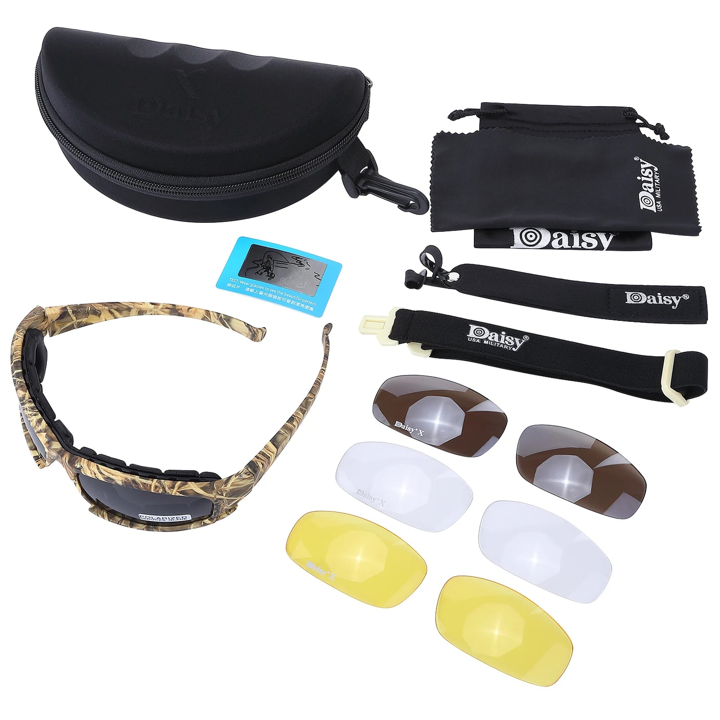 Polarized Tactical Glasses 4 Lens Kit Outdoor Hiking Cycling Fishing UV400 Sunglasses Hunting Shooting Airsoft Paintball Goggles
