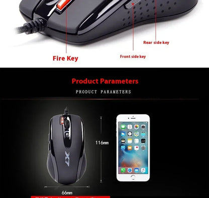 A4TECH Bloody X7-710K Wired Mouse 2000dpi Macro Programming Laptops Accessories CF/LOL/World of Warcraft E-sports Gamer Mouse