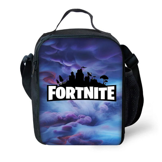 Borsa termica isolata grande per bambini F-FortniteS, capiente, per ragazzo, ragazza, studentessa, picnic all’aperto, pranzo, riutilizzabile con funzione cooler