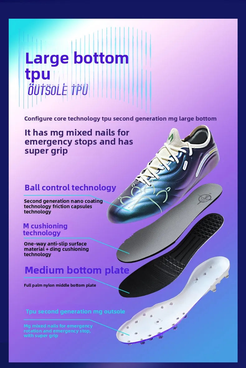Kelme Adult Football Shoes MG Short Nail Men's Training Football Boots Professional Competition Grass-Specific Soccer Shoes