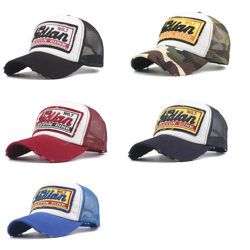 Casquette de baseball brodée avec lettrage, pour hommes et femmes, en maille respirante pour l'été, casquette snapback unisexe, style hip-hop, trucker, « Bone Gorras »