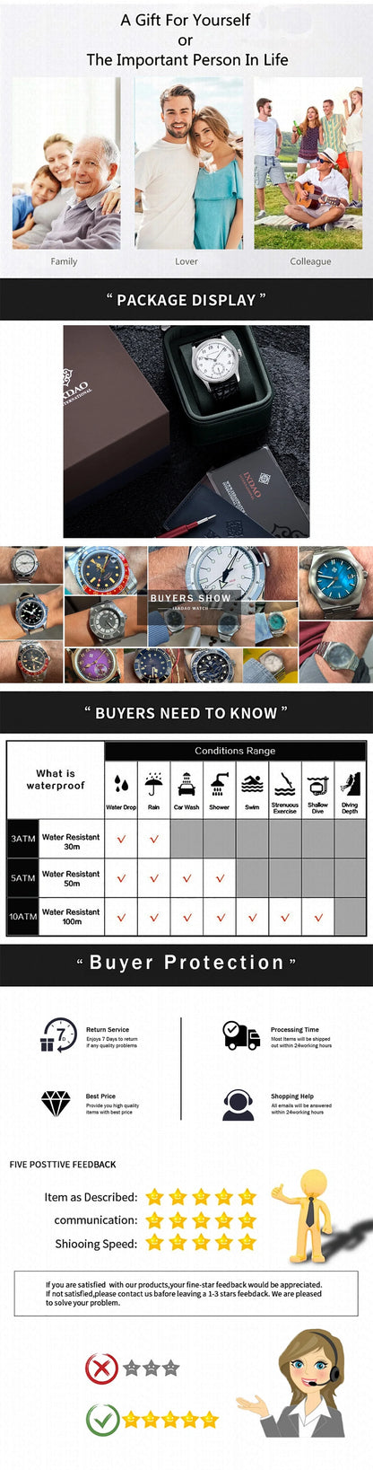 IX&DAO 2025 Neu 37mm Warrior Herren-Automatikuhr mit Miyota 9015 Uhrwerk, Saphirglas, Edelstahl, wasserdicht bis 10Bar, BGW