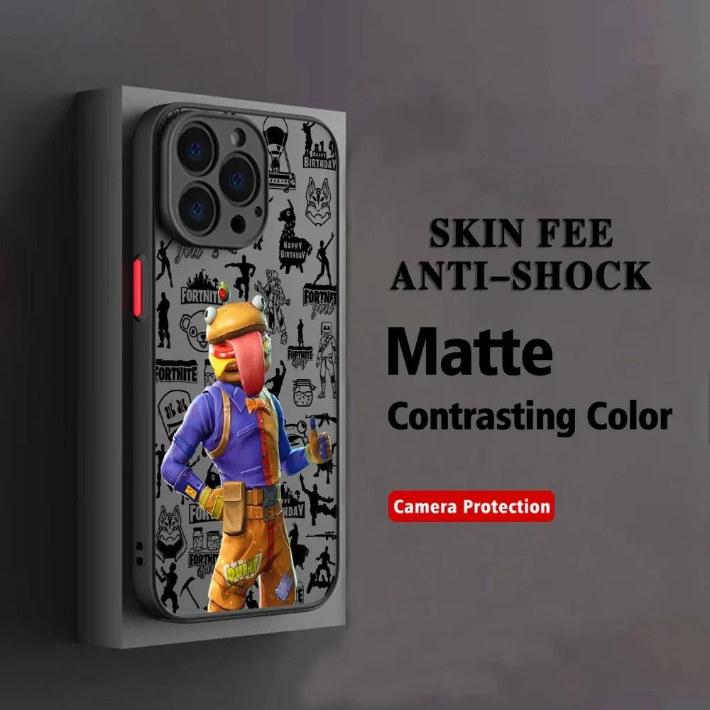 Capa de Telemóvel Hot Game F-Fortnites para Oppo A6 A5 A5x A59 A98 A38 A58 A78 A76 A57 A17 A55 A94 A74 A54 A16K A16 Pro 5G Mate