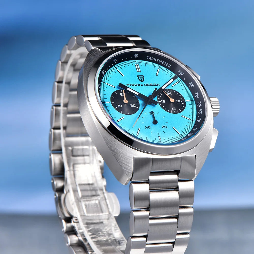 Relógio masculino de quartzo Pagani Design 2026 Fashion, marca de topo de luxo, safira, cronógrafo masculino VK63 em aço, de mergulho