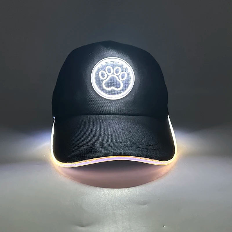 Modieuze lichtgevende baseballpet met LED-verlichting, hiphop-pet voor bar en club, fluorescerende hoed voor heren en dames, DJ-dansaccessoire en kostuumprop