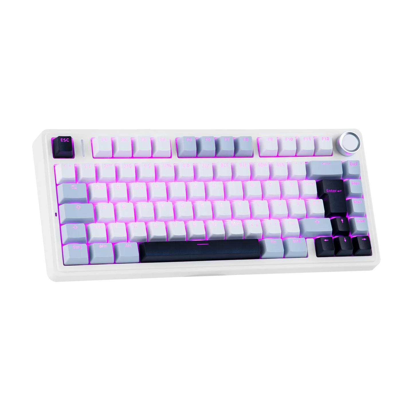 Teclado mecánico inalámbrico EPOMAKER x AULA F75 ISO-DE con conectividad trimodo, distribución alemana QWERTZ y batería de 4000 mAh