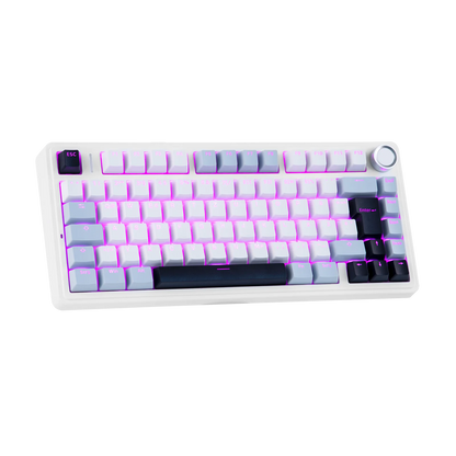 Teclado mecánico inalámbrico EPOMAKER x AULA F75 ISO-DE con conectividad trimodo, distribución alemana QWERTZ y batería de 4000 mAh