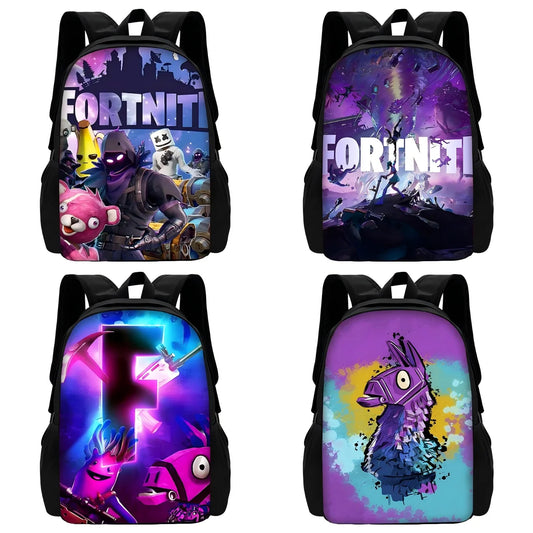 Nuovo zaino per bambini FortniteS alla moda, per ragazzi e ragazze, regalo di compleanno per studenti, borsa scuola unisex, zaino da campeggio resistente
