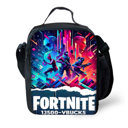 Classic Game FortniteS Child Insulated Large Capacity Bag for Boy Girl Student Outdoor Picnic Resuable Thermal Cooler Lunch Box