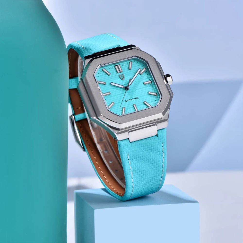 Nuovo orologio di lusso quadrato PAGANI DESIGN 2026 da uomo al quarzo, vetro zaffiro AR, movimento giapponese, luminoso, in acciaio 316L all steel