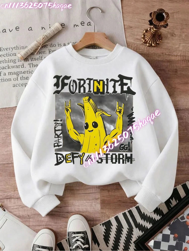 New Fortnites Kids Sweatshirts Cartoon Game Character Printed Hoodie Autumn Casuals Children Tops Winter Baby Boys Clothing