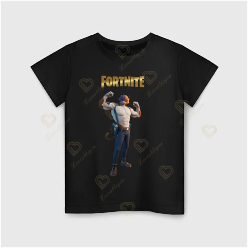 T-shirt Peely Fortnite girocollo estiva a maniche corte, top streetwear Battle Royale per abbigliamento casual