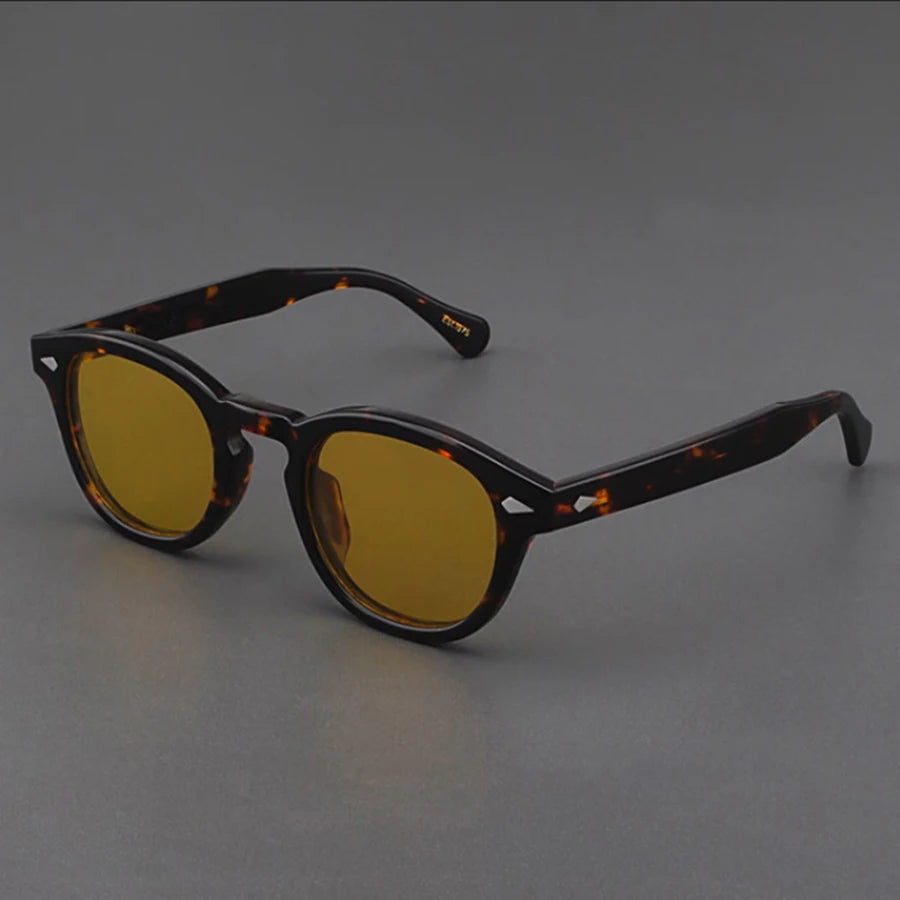 Polarized Sunglasses Men Women Johnny Depp Lemtosh Style Sun Glasses Retro Round Acetate Frame UV400 Lens Oculos