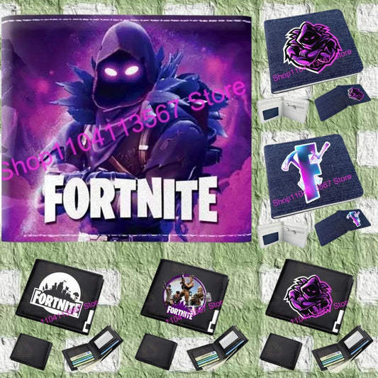 Fortnited Anime Figures Wallet Victory Royale PU Leather Purse Coin Holder Money Clutch Wristlet Cover Wallet Card Holder