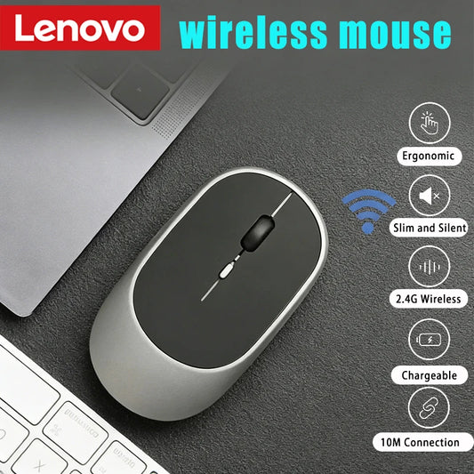 Lenovo kabellose Maus USB-wiederaufladbar ergonomisch einstellbare DPI Büro leise 2.4G Bluetooth optische elektrische Maus Gaming Büro
