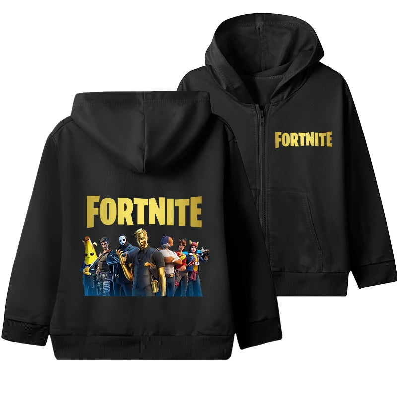 Hot Game Fortnites Zipper Hoodies Kids Hooded Jacket Children Thin Sweatshirt Autumn Long Sleeve Boy Clothing  Casual Hood Coat