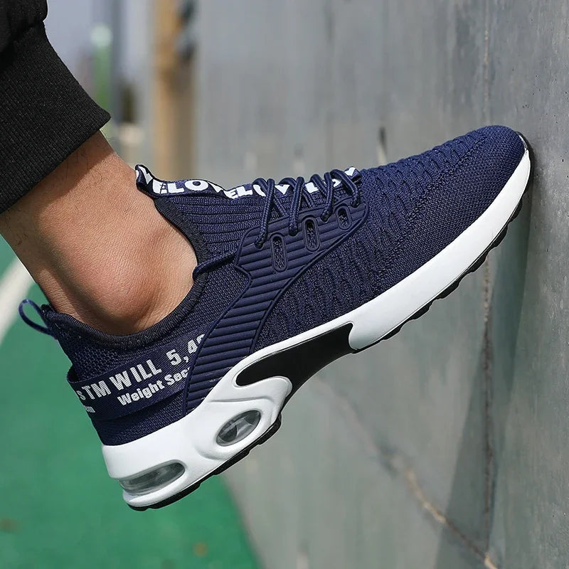 Sommer herresko i mesh, afslappede sportssko, forår/sommer-sko, tennis, letvægts-vandresko, sorte sneakers, populært produkt