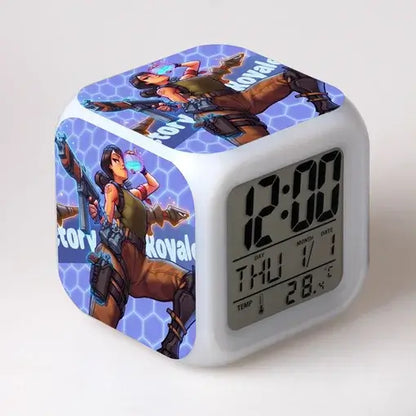 Fortnite Alarm Clock Cute Fashion Cartoon Personalized Creative Kawaii Minimalist LED Alarm Clock Gift for Friends' Birthday