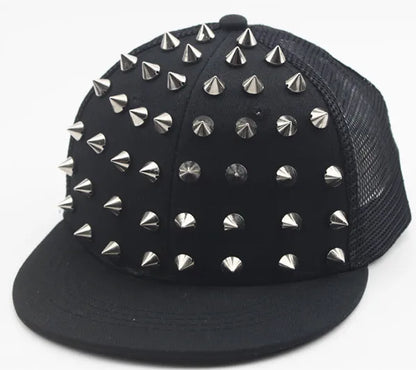 Herre-kasketter, flad hat, hiphop-snapback, fancy nitte-baseballkasket, street dance-kasket, trendy mesh-visir, unge drenge og piger