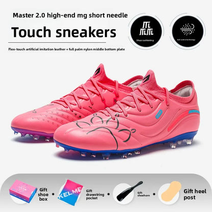 Kelme Adult Football Shoes MG Short Nail Men's Training Football Boots Professional Competition Grass-Specific Soccer Shoes