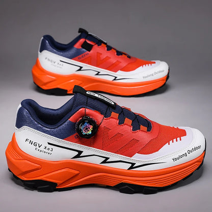 Chaussures de randonnée respirantes pour homme — Boucle rotative, semelle antidérapante