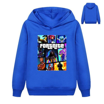 Hanorace pentru copii cu imprimeu Fortnite, costum confortabil cu design animat, bluze lejere cu mânecă lungă, haine de toamnă-iarnă