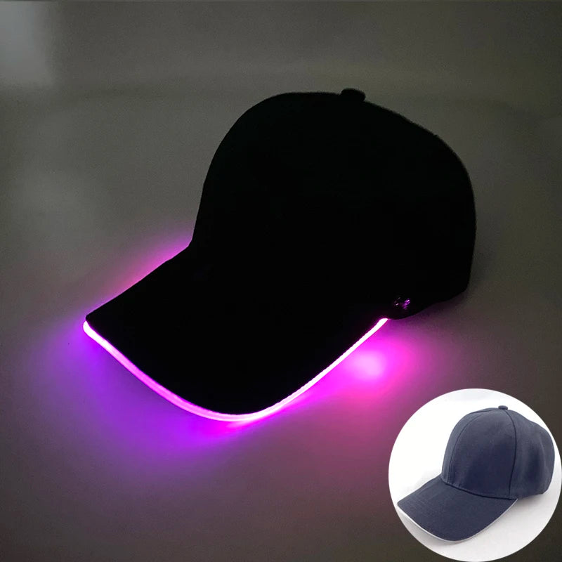 Modieuze lichtgevende baseballpet met LED-verlichting, hiphop-pet voor bar en club, fluorescerende hoed voor heren en dames, DJ-dansaccessoire en kostuumprop
