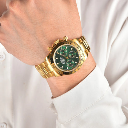Luxury VK63 Watches gold 39mm quartz Chronograph Business Watch Men's VK63 Sport Sapphire Glass Gem dial Ceramic bezel inser