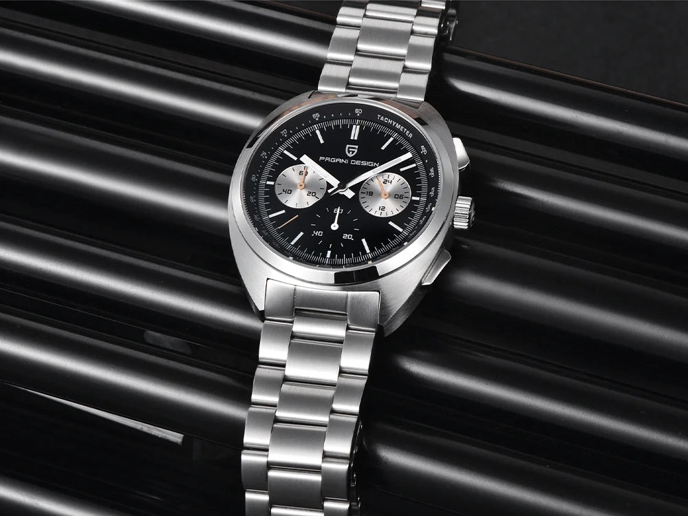 Relógio masculino de quartzo Pagani Design 2026 Fashion, marca de topo de luxo, safira, cronógrafo masculino VK63 em aço, de mergulho