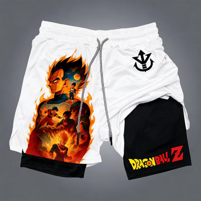 Dragon Ball Son Goku Summer Men's Bot Fitness 2025 Double-Layer Replica Two-Piece Loose-Fit Training Running Shorts Casual Pants