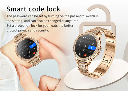AMOLED Screen Smart Watch Heart Rate Blood Oxygen Fashion Ladies Bracelet 2023 Bluetooth Call Smartwatch Womoen For Android IOS
