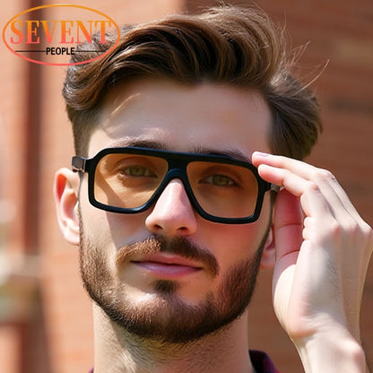 Classic Oversized Square Sunglasses Men 2026 Luxury Brand Trendy Metal Big Frame Goggles Eyewear Stylish Sun Glasses For Ladies