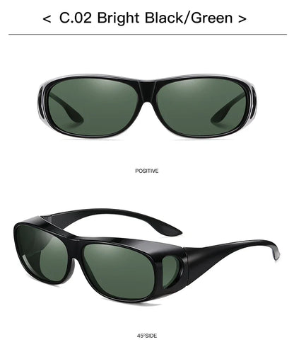 2025Polarized Sunglasses Fit Over Eye Glasses Driving Wrap Shield Goggles Fishing Glasses Sports Sunglasses Night Vision Glasses