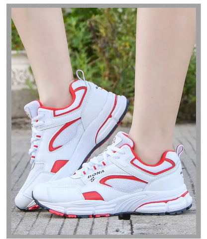 BONA New Designers Laufschuhe – Atmungsaktive Outdoor-Sportschuhe für Damen – Leichte Sneaker – Bequeme Sportschuhe für Damen