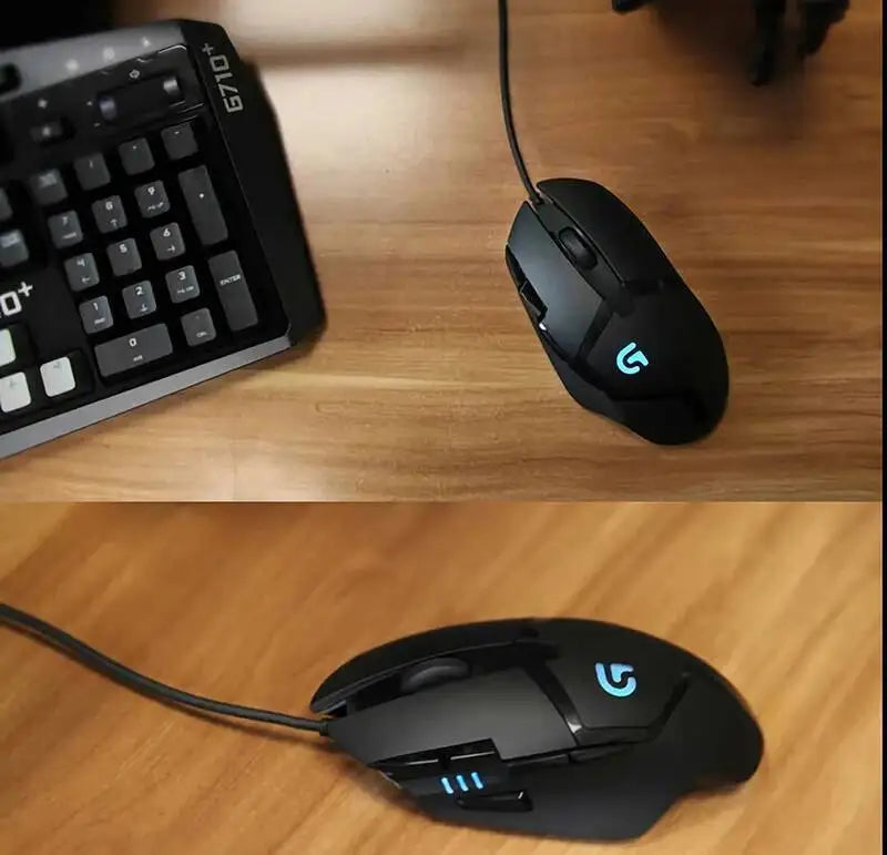 Mouse de gaming Logitech G402 Fusion Engine Tech, 4 setări DPI, procesor pe 32 de biți, antiderapant, pentru gaming competitiv profesional