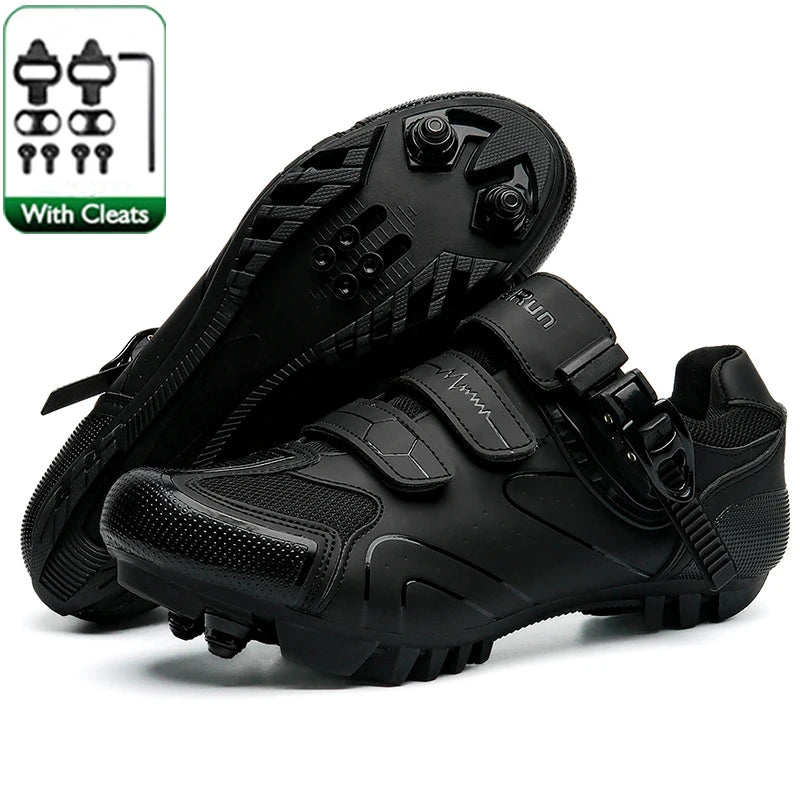 Primavera, Sapatos de Ciclismo MTB com Grampos para Homem, Sapatos Desportivos em Carbono, Velocidade, Corrida de Montanha, Sapatos de BTT