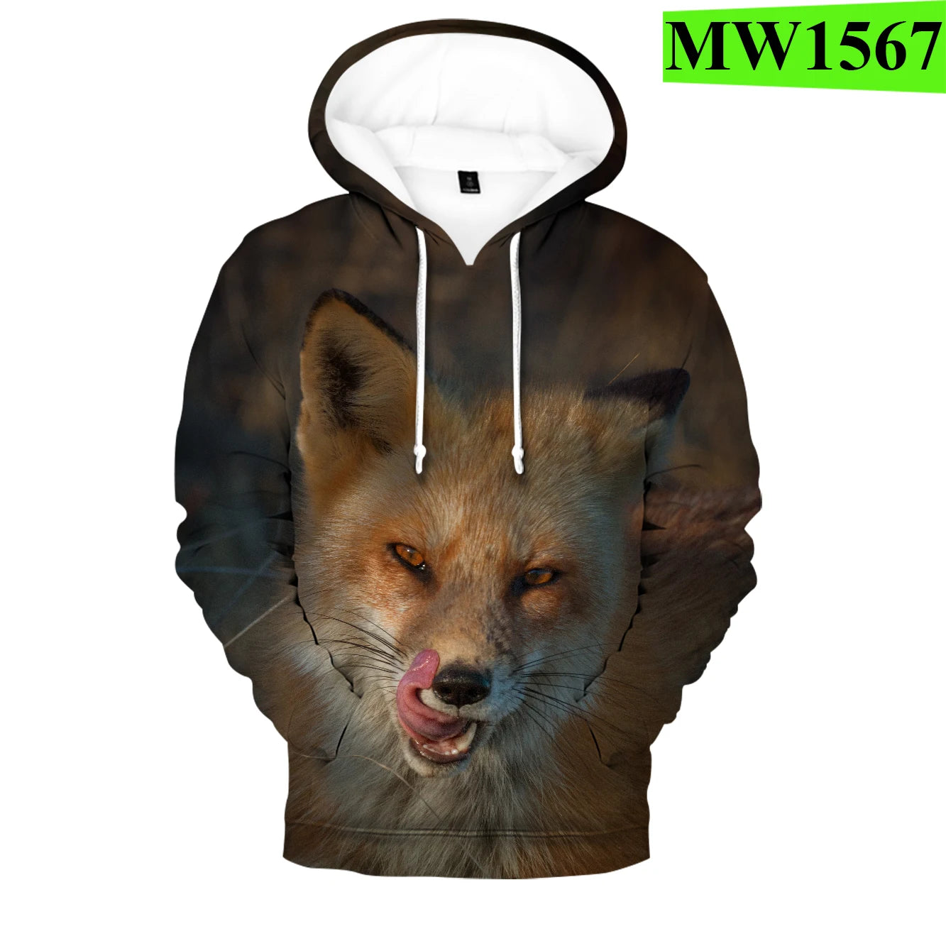 Sudaderas con capucha y sudaderas casuales con estampado 3D de zorro, cómodas y originales, estilo hip hop popular, para hombre/mujer y adulto/niño