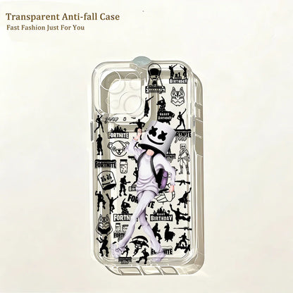 Hot Game F-Fortnites Phone Case for IPhone 17e 17 16 16e 15 14 13 12 11 Mini Pro Max X XR XSMax 7 8 Air Plus Clear Back Cover