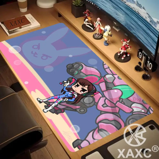 Tapete de Rato Grande Overwatch Kawaii XXL para PC, Tapete de Secretária para Computador, Gamer, Escritório, Teclado, Mesa, Acessórios Gaming, Mousepad XAXC