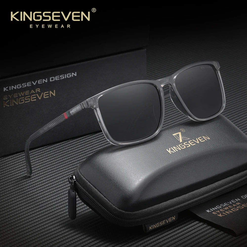 KINGSEVEN Brand Rectangle Sunglasses For Men Women Polarized  Anti-UV400 Glasses Travel Outdoor Sports Eyewear