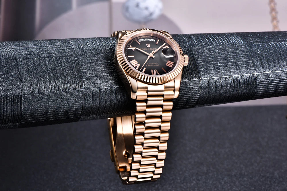 2026 New PAGANI DESIGN Enamel Dial DD36 Luxury Silver Gold Automatic Watch For Men AR Sapphire crystal Mechanical Wristwatch Men
