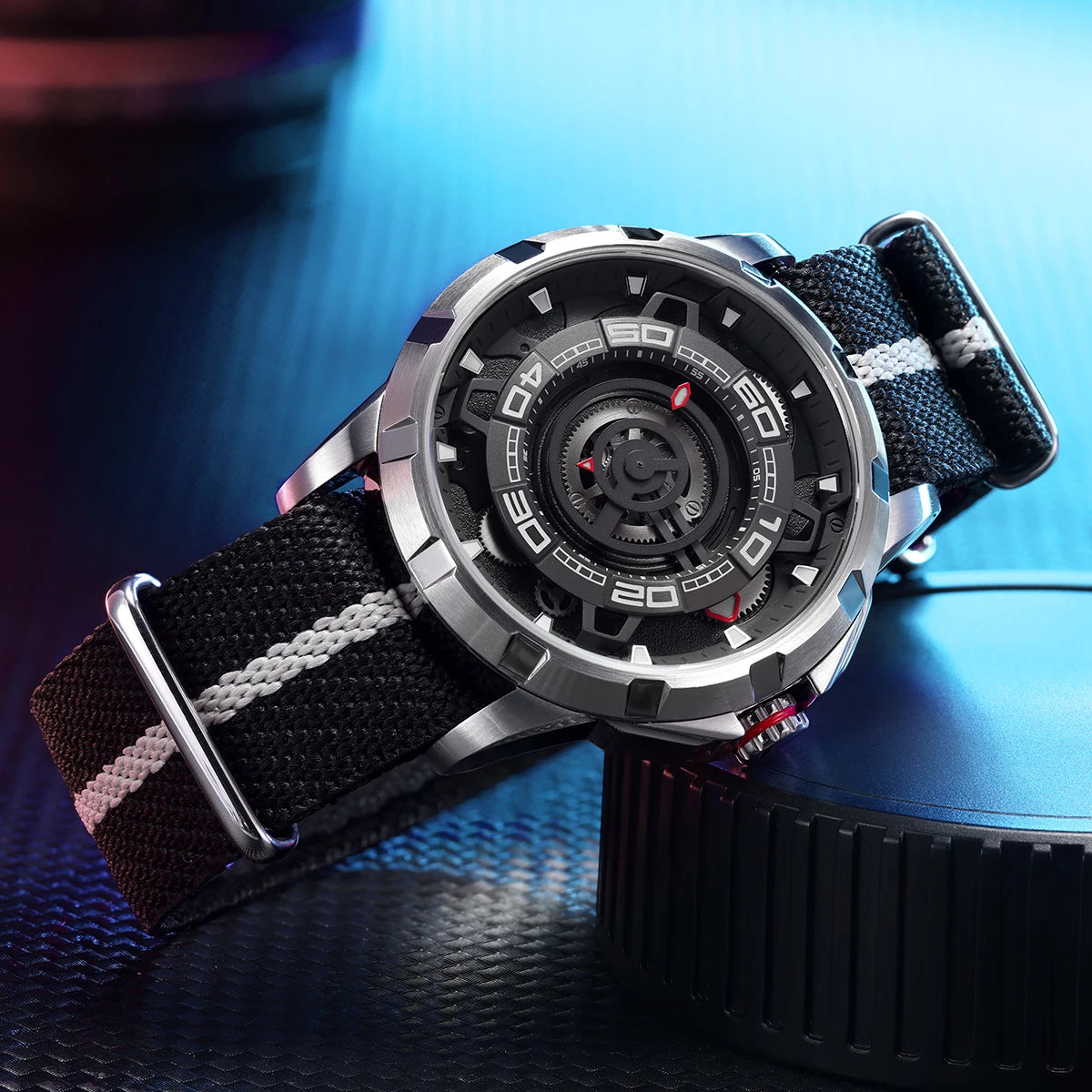 BERNY Automatic Skeleton Watch For Men 3D Dial 5ATM Luminous Sapphire 316L Steel MIYOTA 82S0 Mechanical Top Luxury Men's Watches