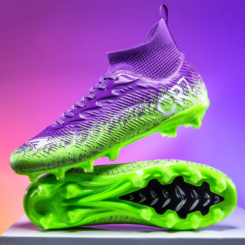 Autumn Hot Selling Shock-Absorbing Adult Football Shoes Soft and Stable Sports Shoes Rebound Wrapped Lightweight Cleats