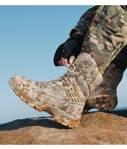 Hiking Shoes Men Boots Wear-resistant Breathable Casual Sports Shoes Men Ankle Boots Comfortable Outdoor High-top Boots Men