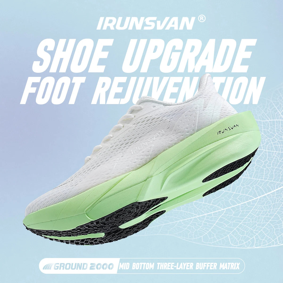 IRUNSVAN Carbon Fiber Sneakers für Einsteiger/Fortgeschrittene, atmungsaktive und bequeme Trainings-Laufschuhe mit dicker Sohle, unisex 130