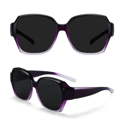 Fashion Round Polarized Sunglasses Cover Over Myopia Prescription Glasses Portable Men Women Vintage Fishing Driving Eyewear