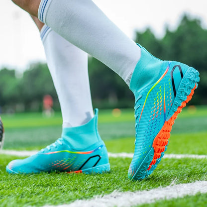 Nuove scarpe da calcio da uomo per erba, traspiranti e morbide, scarpe da calcio outdoor con tacchetti lunghi, comode scarpe sportive da allenamento da uomo