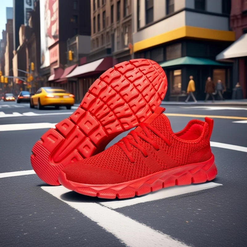 Heren sneakers van mesh, lichtgewicht damesschoenen, casual platte schoenen, hardloopsportschoenen voor heren, zachte ademende tennissneakers voor mannen