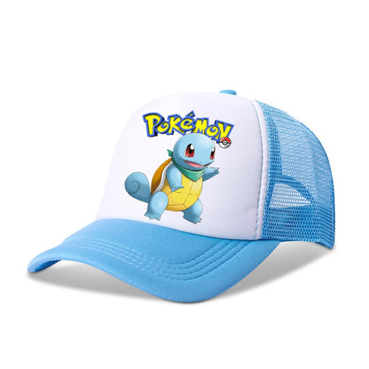 Two Sizes Kawaii Baseball Caps for Adult Cartoon Pokemons Pikachus Outdoor Breathable Mesh Hat Cute Anime Adjustable Sunbonnet