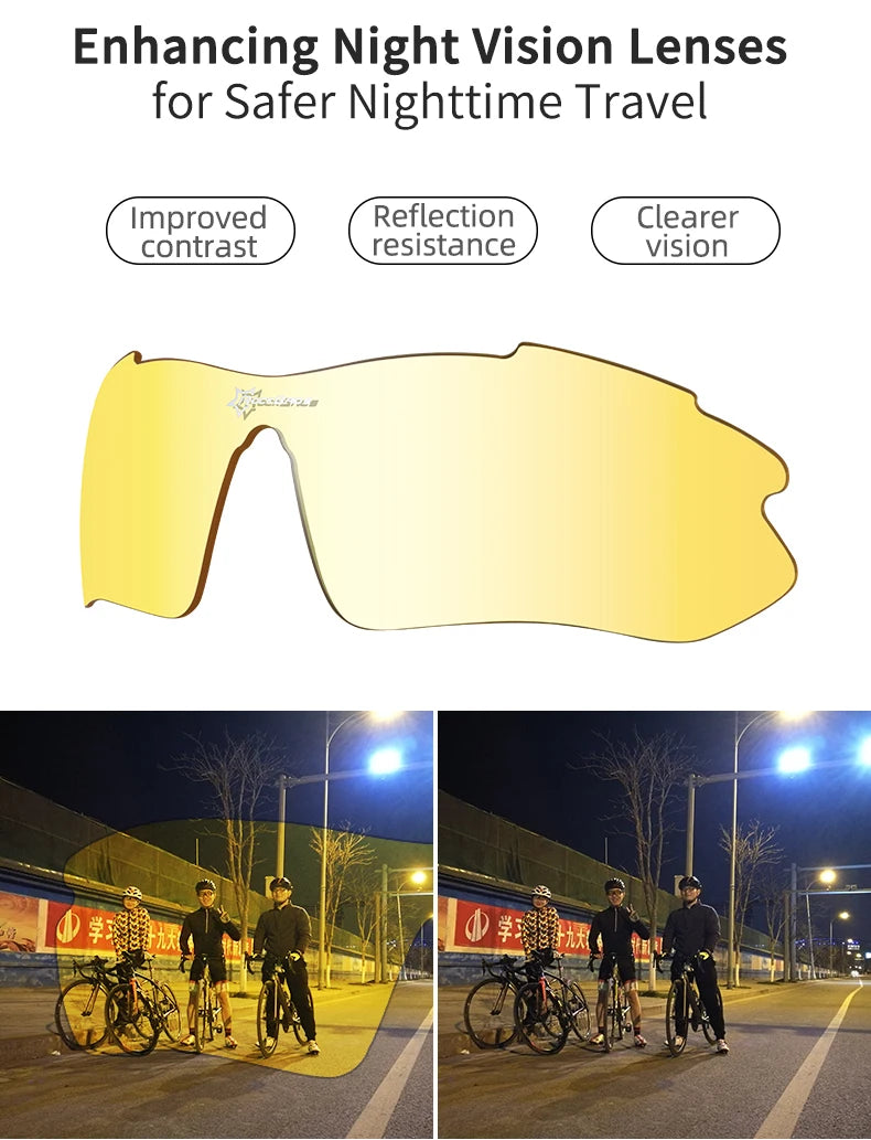 ROCKBROS Polarized Cycling Glasses Men Sports Sunglasses Road MTB Mountain Bike Bicycle Riding Protection Goggles Eyewear 5 Lens